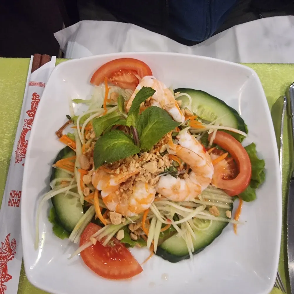 Salade de Papaye Verte Et Crevettes